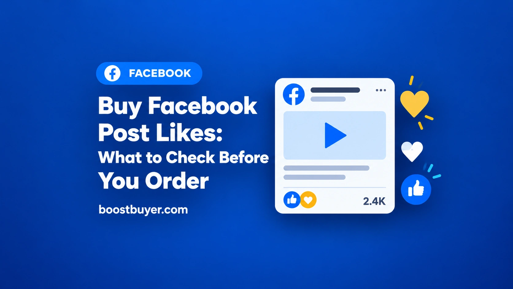 Buy Facebook post likes – graphic showing Facebook post engagement and likes.